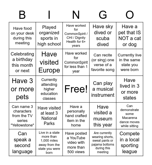 ERMG Bingo Card