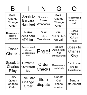 CRC Bingo Card