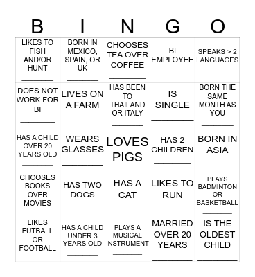 SWINE ACADEMY BINGO Card