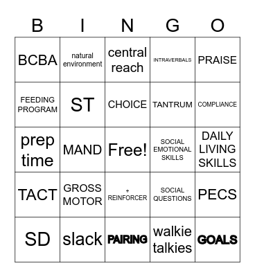 ABA BINGO!!! Bingo Card