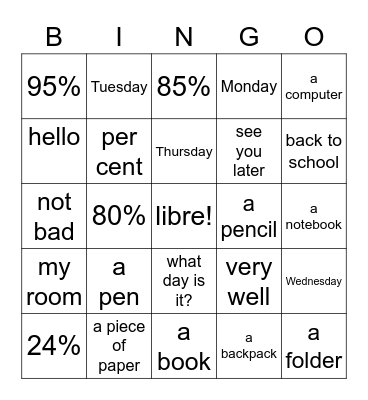 fr2 Début Bingo Card