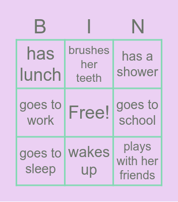 Routines | Seniors 2 Bingo Card