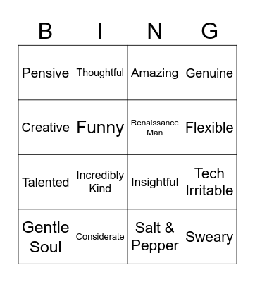 Tom Bingo Card