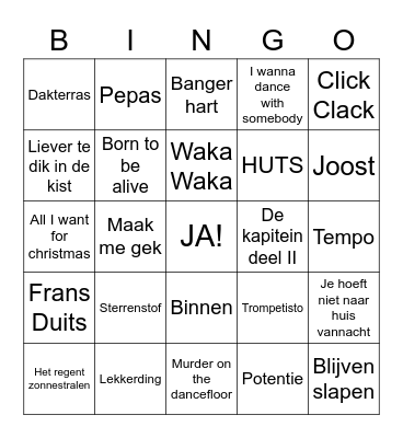 Silent disco Bingo BEACH Bingo Card