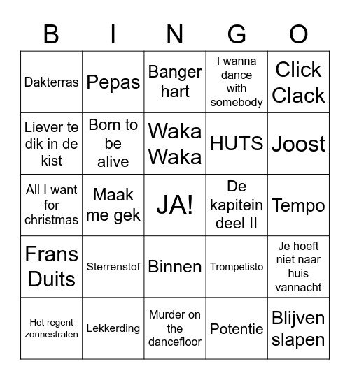Silent disco Bingo BEACH Bingo Card