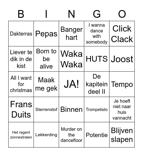 Silent disco LACOSTE BEACH Bingo Card