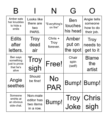 PM Bingo Card