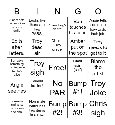 PM Bingo Card