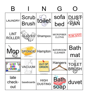 HOUSEKEEPING Bingo Card