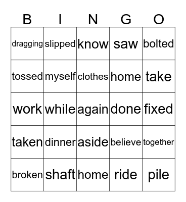 WEEK  44 Bingo Card