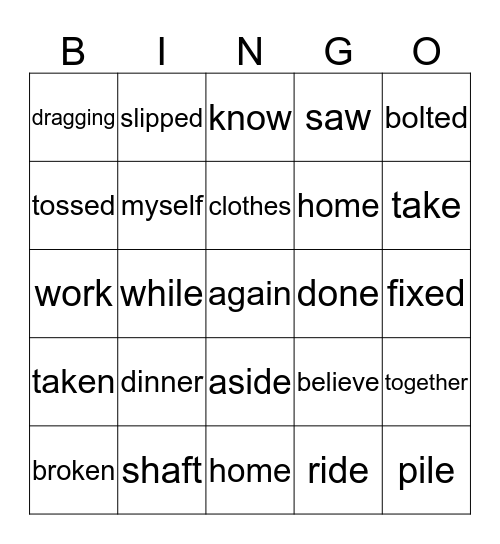 WEEK  44 Bingo Card