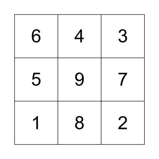 Numbers in English Bingo Card