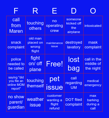 Southwest Bingo Card