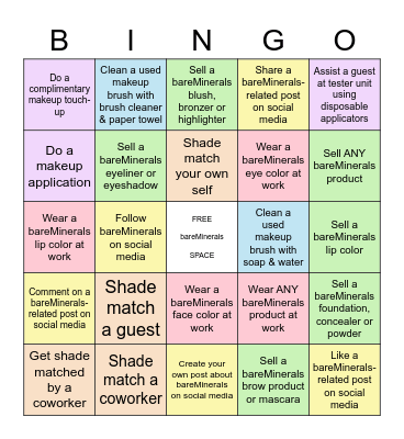 bareMinerals BINGO Card