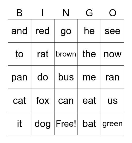 BINGO Card