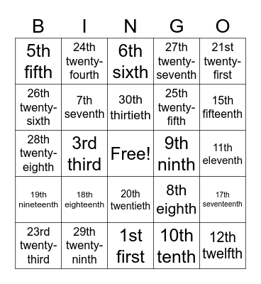 Jump Up 3 Unit 1 Words Bingo Card