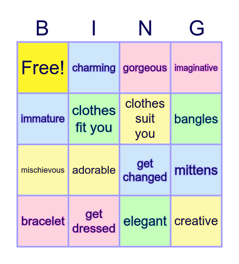 Looks Bingo Card