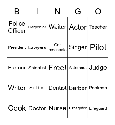 Who Am I? Bingo Card