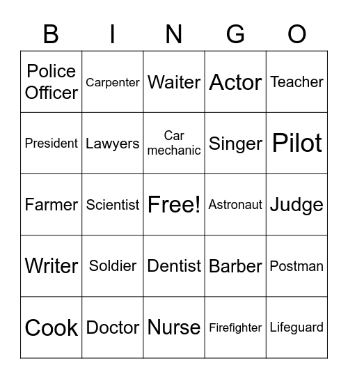 Who Am I? Bingo Card