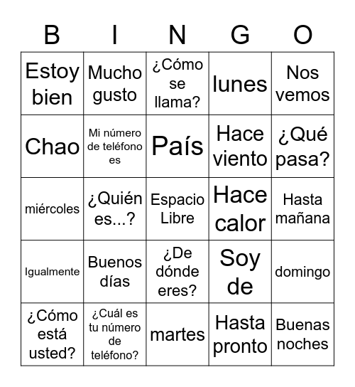 7th & 8th Bingo 2 Bingo Card