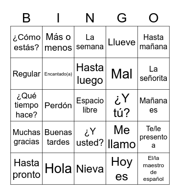 7th & 8th Bingo 1 Bingo Card