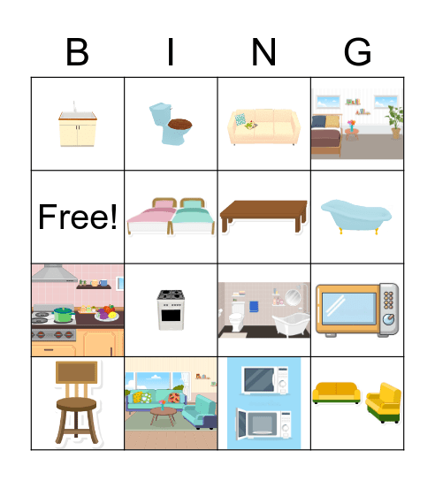 What a nice house! Bingo Card