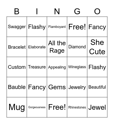 BLING Bingo Card