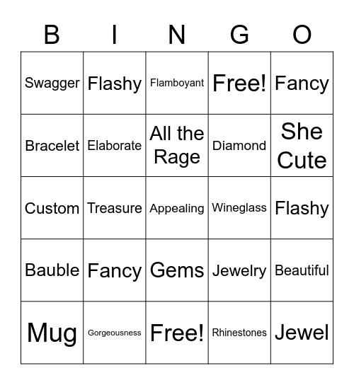 BLING Bingo Card