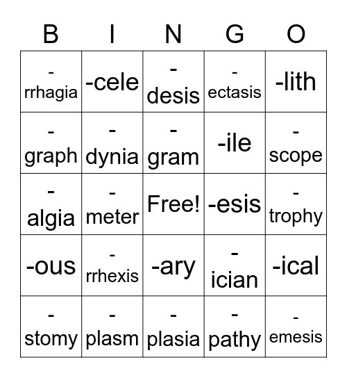 suffixes-bingo-card