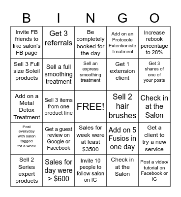 Melodie's Bingo Card