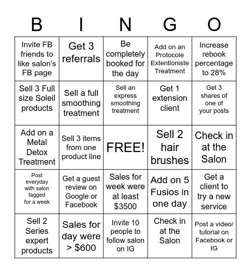 Melodie's Bingo Card