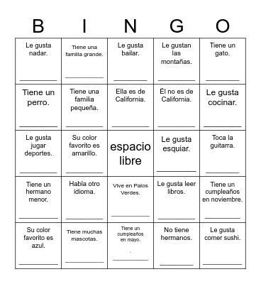 Bingo Card