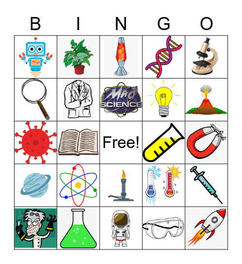 Mad Science Bingo Card