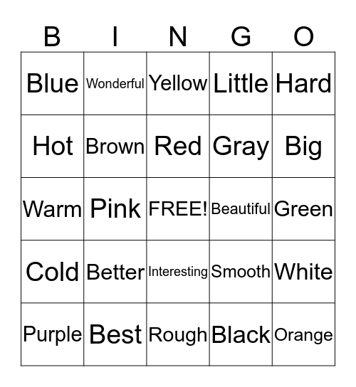 TI Bingo Card