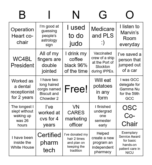 Pre-Rush #1: How I Met Your Brother Bingo Card