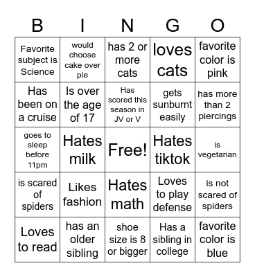 Royals vs Thorns Game Bingo Card