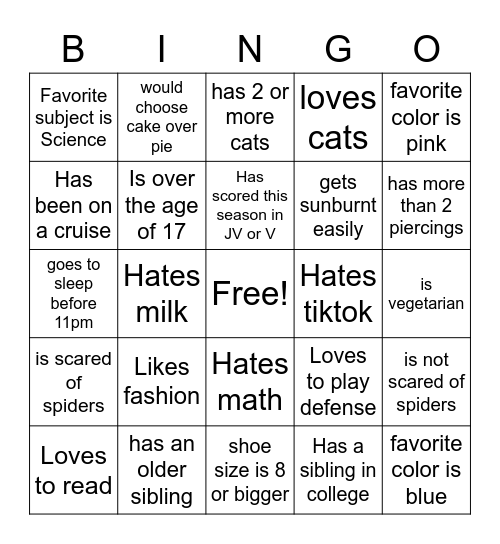 Royals vs Thorns Game Bingo Card