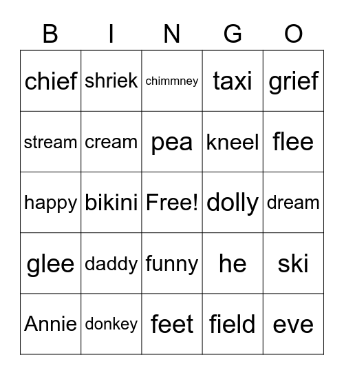 Unit 29 Extended Code Bingo Card