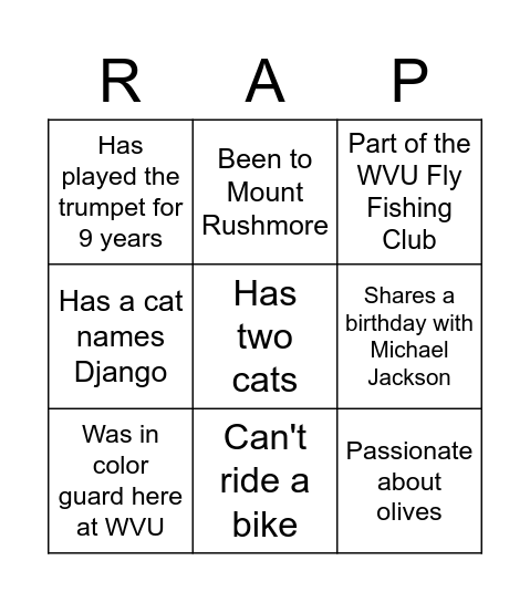 Week 3: H37 Bingo Card