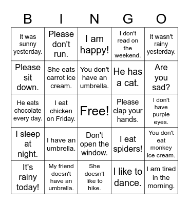 This Week Bingo Card