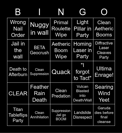 Nuggy UwU Bingo Card