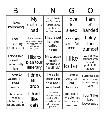 How Well Do You Know Your Colleagues? Bingo Card