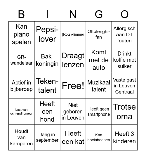 Welkom Piet! Bingo Card