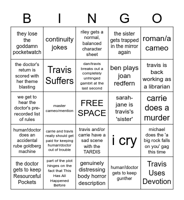 Human Nature Bingo Card