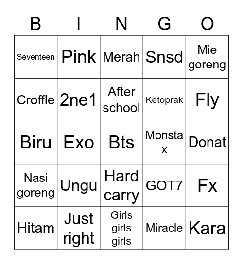 UG93LMH Bingo Card