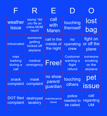 SOUTHWEST BINGO Card