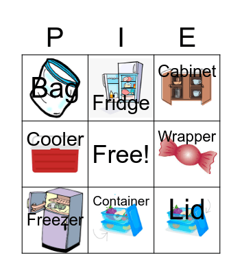 Food Storage Bingo Card