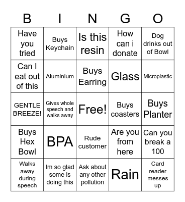 R.A.W. Bingo Card