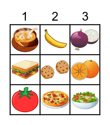 FOOD Bingo Card