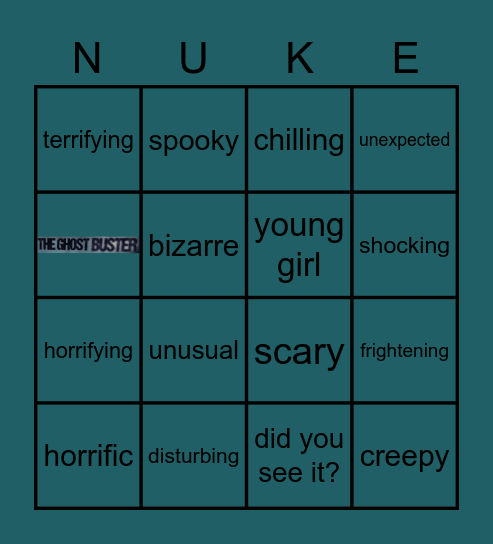 Peachy - The Ghost Buster Bingo Card